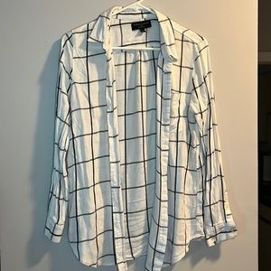 Plaid Banana Republic blouse